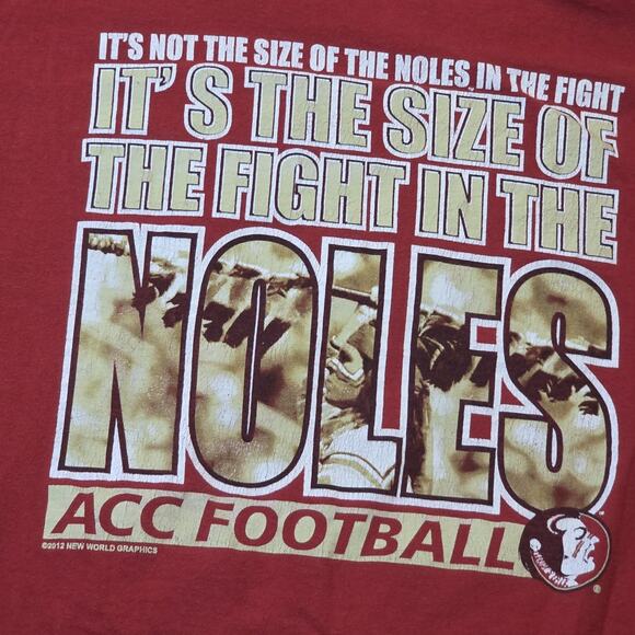 Florida State Seminoles Long Sleeve Shirt Men's XL Maroon Garnet NCAA 2012 - Picture 4 of 6